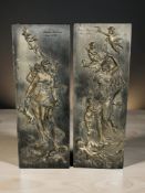 A pair of plaster relief panels after Francis Duquesnoy,