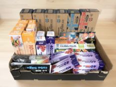 A large quantity of kitchen food bags,