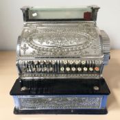 An early 20th century National chrome cash register