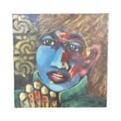 Continental School : Abstract portrait, oil on canvas,
