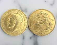 A George V full sovereign 1911