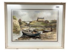 Ronald Moore : Seaton Sluice, watercolour,