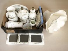 A group of Aynsley Wild Tudor porcelain including lamp bases,