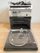 A Dual Auto-return turn table and hifi seperates including Pioneer, Technics,