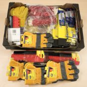 New work gloves, Amtech tile adhesive applicators, Hercules basin wrench,