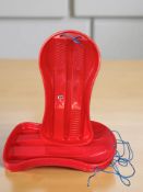 Eight new plastic sledges