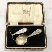 A silver 'Humpty Dumpty' spoon and pusher, Northern Goldsmiths, Glasgow 1930,