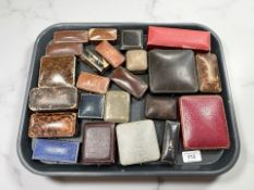 A group of antique and vintage jewellery boxes, brooch boxes,