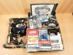 A quantity of video games including Playstation and Xbox, controllers,
