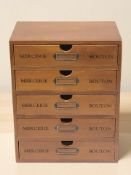 A reproduction French haberdashery chest,