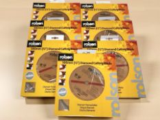 Seven Rolson 300mm diamond cutting blades