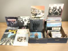 Vinyl lp records and 45 singles including the Beatles, Black Sabbath, Status Quo, Carpenters,