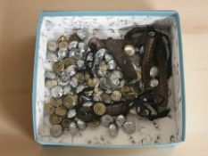 A collection of fire service buttons,