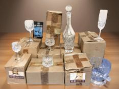 A group of Eisch crystal including various glasses, decanter,