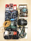A quantity of power tools : Powercraft, Bosch,