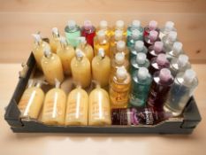 Several new bottles of Astonish hand wash and Anovia shampoo (one box)