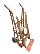 Two vintage sack barrows