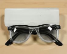 A pair of Ray-Ban sunglasses