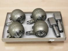 Four vintage Grampian microphones and two further Reslosound Ltd ribbon microphones