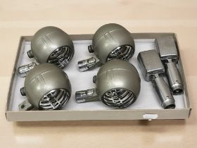 Four vintage Grampian microphones and two further Reslosound Ltd ribbon microphones