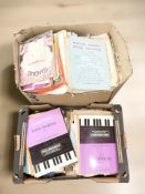 A collection of sheet music books (2 boxes)