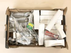 A collection of Silver Knight stainless steel cutlery (one box)