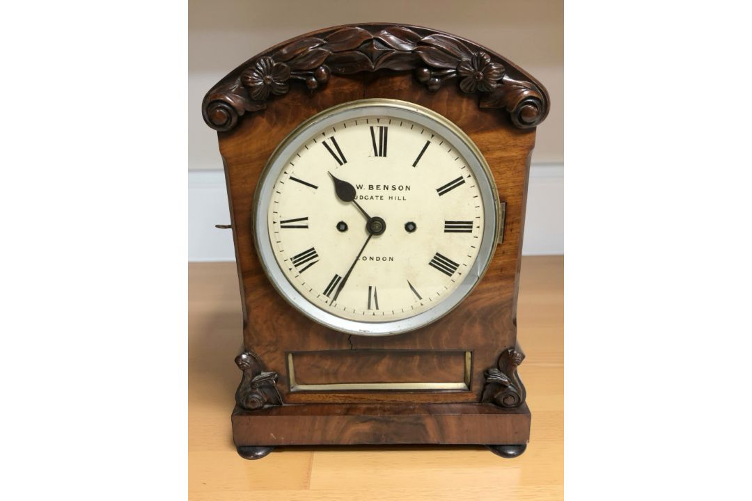 A Regency mahogany eight day bracket clock with twin fusee movement, striking on a bell,