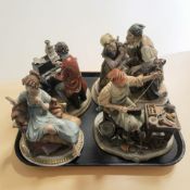 Four Italian bisque figures and groups