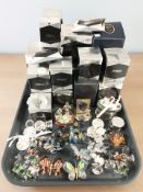 A group of Hadrian crystal ornaments with boxes,