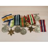 A group of George V and VI medals, Atlantic star, Africa star,