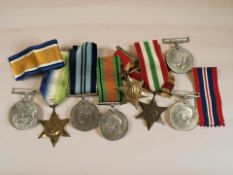 A group of George V and VI medals, Atlantic star, Africa star,