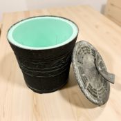 A novelty ice bucket in the form of an ancient Chinese bronze vessel,