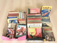 A group of vintage annuals including Eagle, Speed, together with Olympic ephemera,