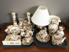 A collection of Masons Brown Velvet ceramics (two trays)