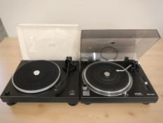 An Audio Technica turn table and Citronic PD-1 MK III direct drive turn table