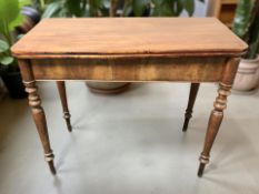 A 19th century mahogany turnover top tea table,