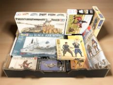A group of modelling kits including Revell, Tamiya, Airfix, etc.