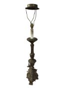 A gilt plaster table lamp, height 87 cm including fitting.