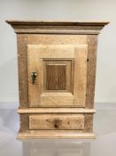 A continental oak single door wall cabinet,