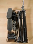 A pair of Panorama 10x50 binoculars, pair of Falcon 7x50 binoculars,