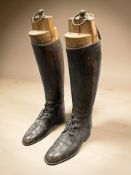 Tom Hill, London : A pair black leather riding boots,