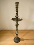 A large brass smoker's stand,