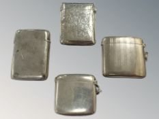 Four antique silver vesta cases 125.4g.