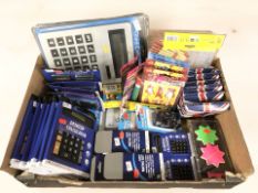 New calculators, hole punchers, party balloons, etc.