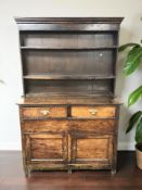 A George II provincial elm dresser, mid-18th century,