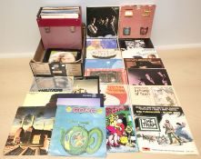 Vinyl LP records including The Rolling Stones, Eric Clapton, assorted soundtracks, classical, etc.