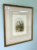 George Fall (British, 1848-1925): Durham Cathedral, watercolour, signed, with Mawson,