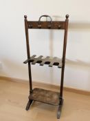 A Victorian mahogany hallway boot and hat stand, width 48 cm.