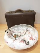 An Art Deco marbled glass ceiling pendant light shade, diameter 41 cm,