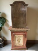 A reproduction continental painted single door wall cabinet, height 63 cm,
